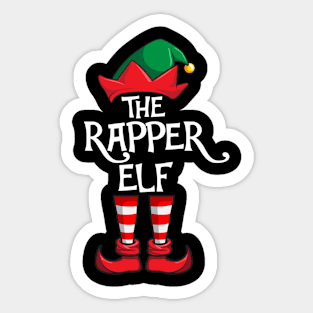 Rapper Elf Matching Family Christmas Rap Sticker